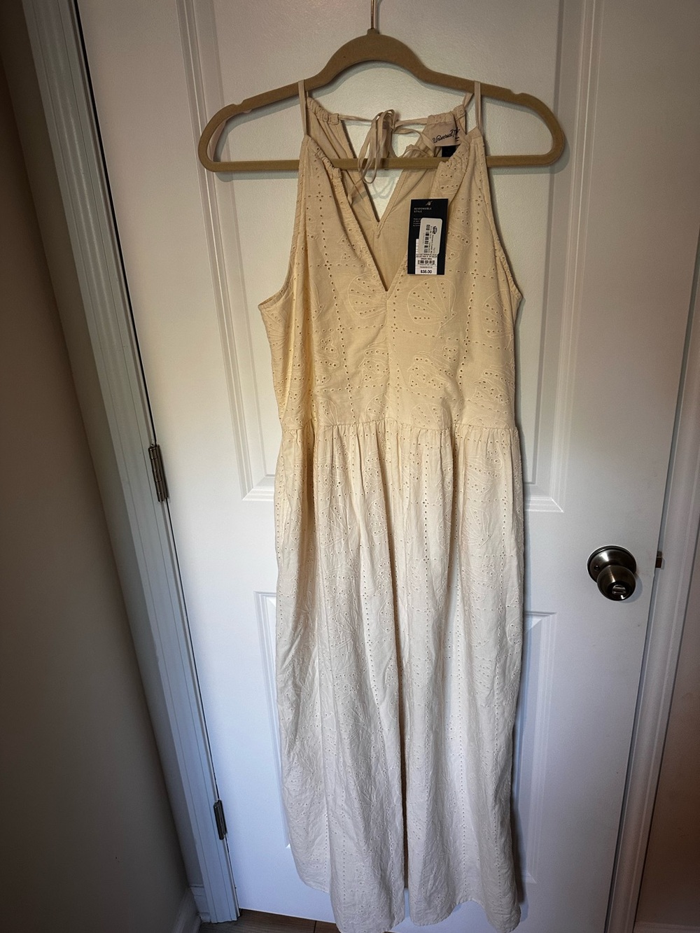 Universal Thread Cream Eyelet Maxi Dress